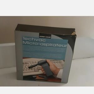 Techvac Micro-aspirateur/ Keyboard Hand Held Cleaners, black